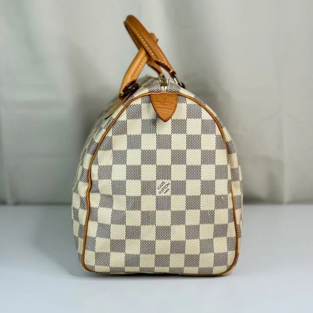Louis Vuitton Speedy Top Handle Bag Damier Azur
